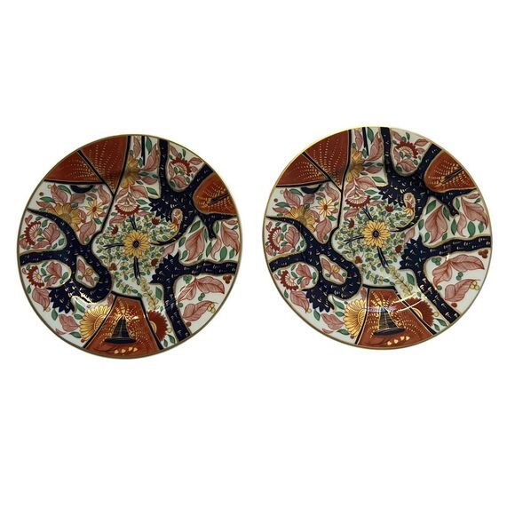 ANDREA By Sadek IMARI 8 3/8" Salad Plate Smithsonian Institution NEW Set Of 2 - Picture 1 of 4